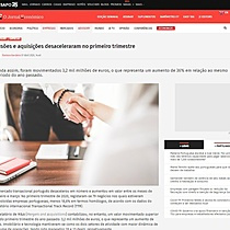 Fuses e aquisies desaceleraram no primeiro trimestre